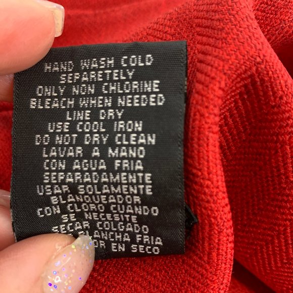 R&K Elegant Red Open Jacket Long Sleeve‎ 100% Polyester Sz 16 Lightweight - Picture 5 of 11